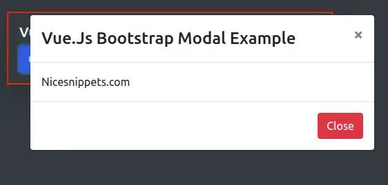 Vue.Js Bootstrap Modal Example